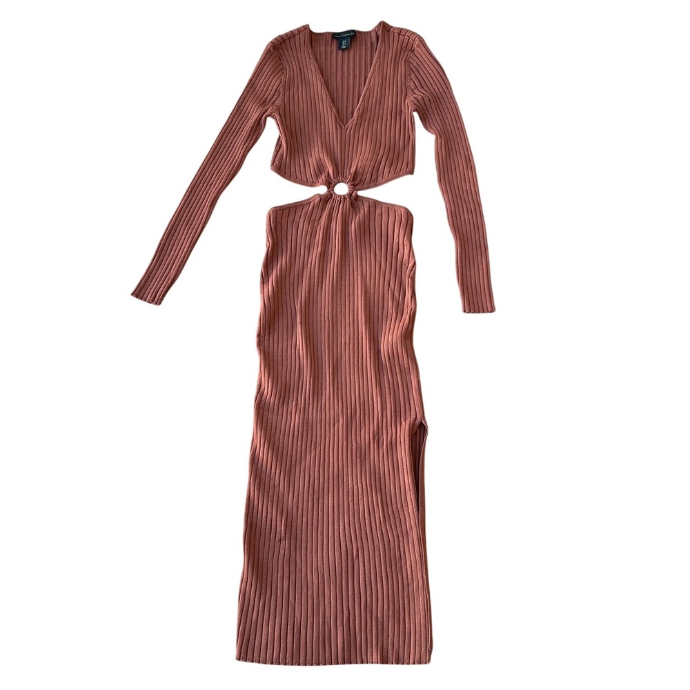 House of Harlow Ribbed Maxi Cut Out Dress S Mauve Boho Whimsigoth